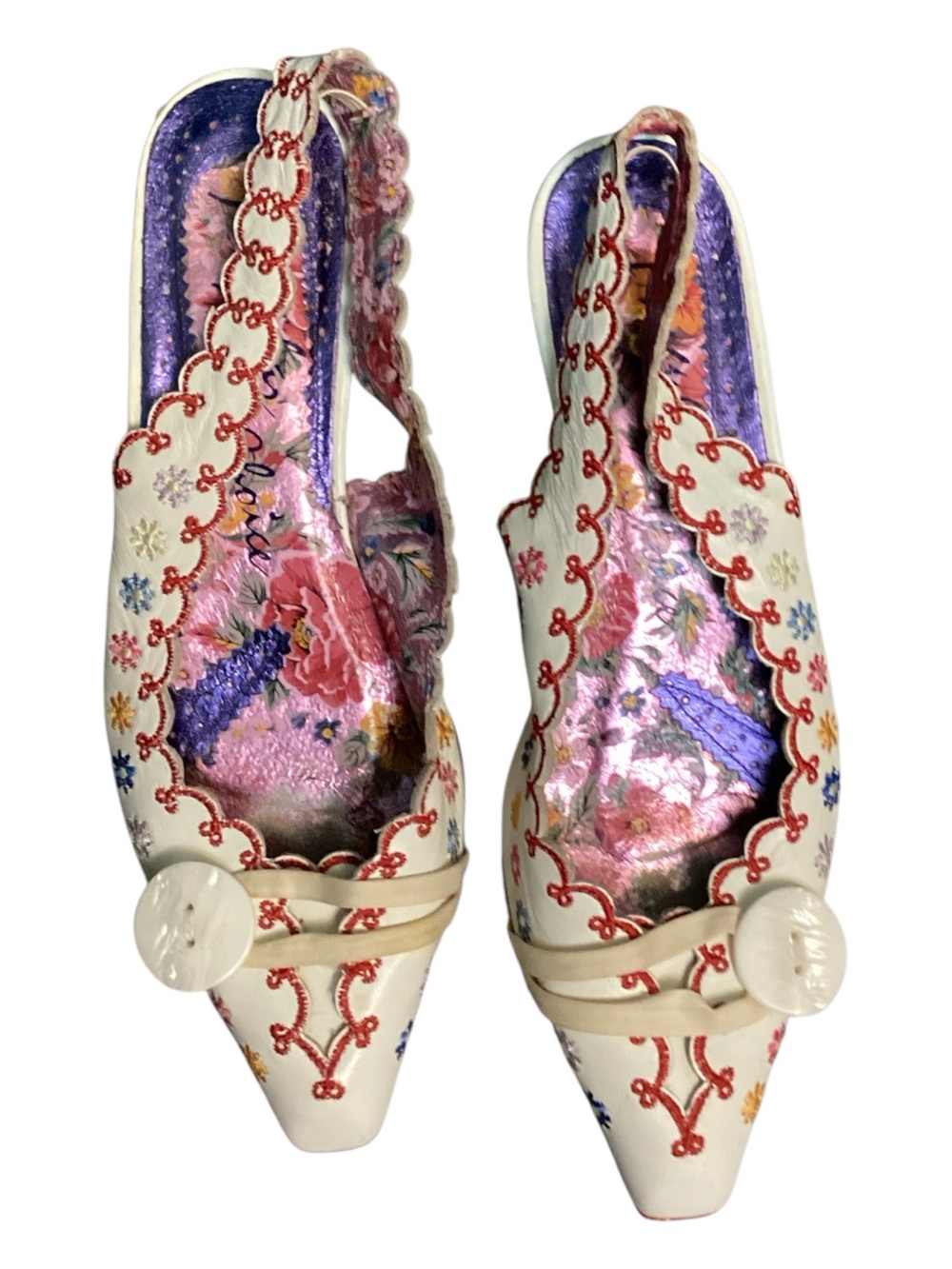 Irregular Choice "Bellus" slingback kitten heels